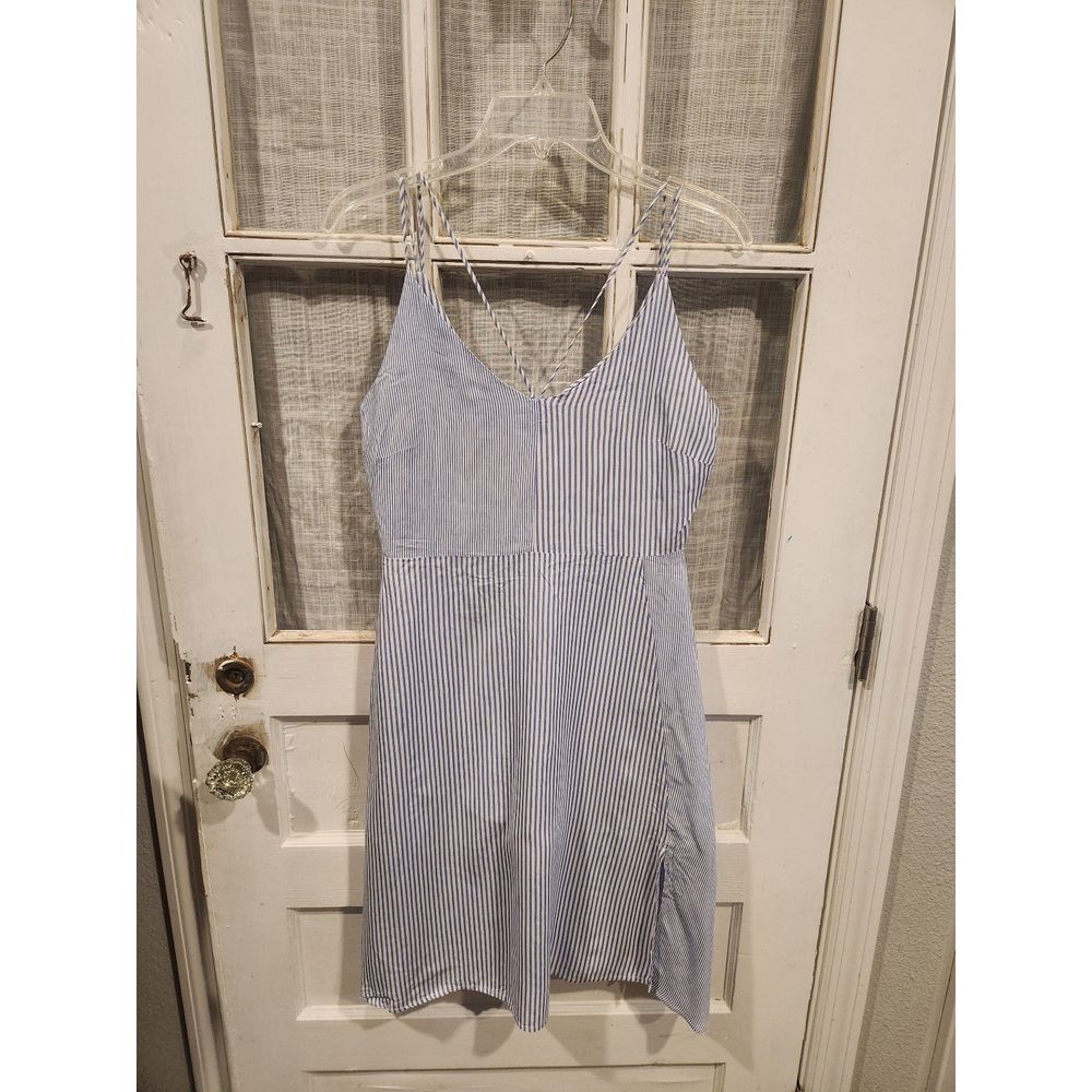 Fate by LFD Blue and White Striped Tank Dress Women's Size Small